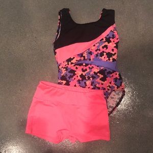 Danskin Leotard & Circo shorts set